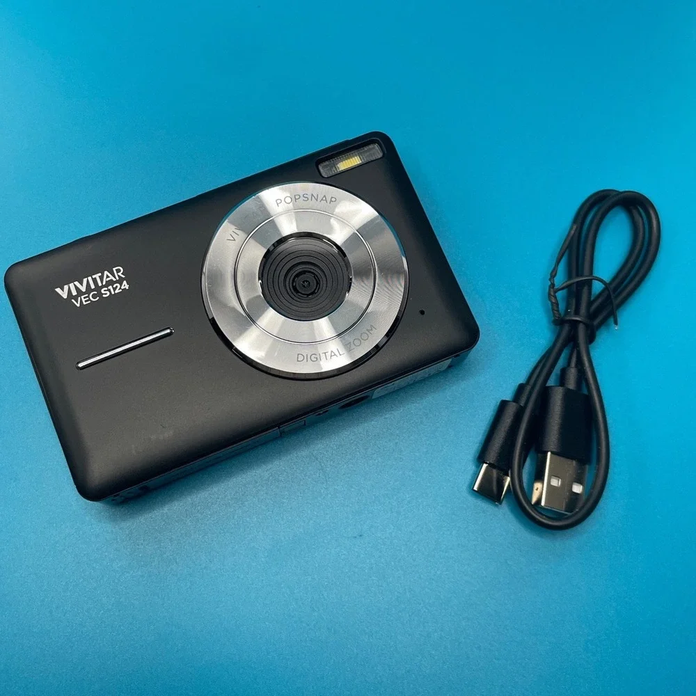 Vivitar VEC S124 Popsnap Digital Point and Shoot Camera Black Y2K